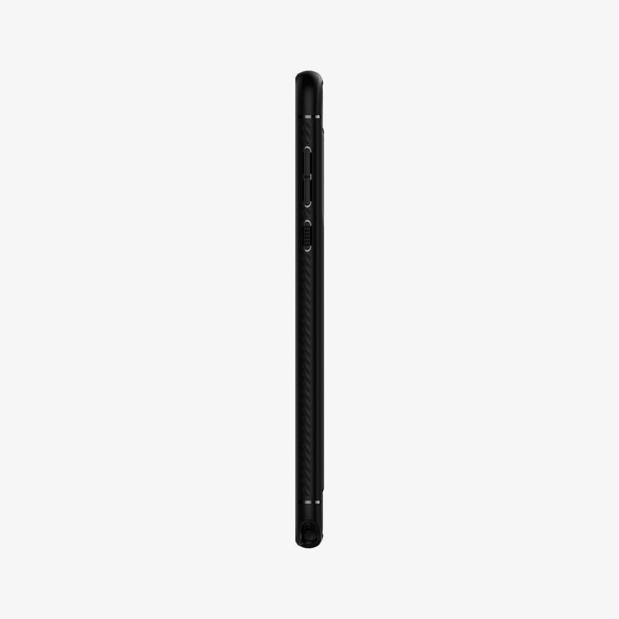 ACS01230 - Moto G Stylus Case Rugged Armor in black showing the side