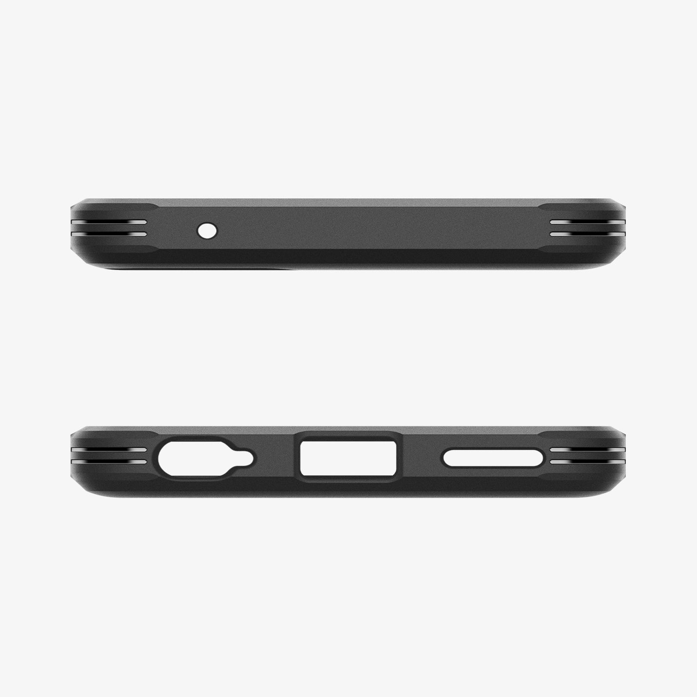 ACS07767 - Moto G 5G (2024) Case Tough Armor in Black showing the top and bottom