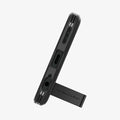 ACS07767 - Moto G 5G (2024) Case Tough Armor in Black showing the bottom zoomed in with a built-in kickstand propped up