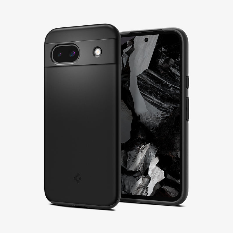 ACS07256 - Pixel 8a Case Thin Fit in Black showing the back, partial front and sides