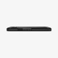 ACS07264 - Pixel 8a Case Tough Armor in Black showing the side with side buttons and partial back on a flat surface