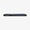 ACS07265 - Pixel 8a Case Tough Armor in Metal Slate showing the side with side buttons and partial back on a flat surface