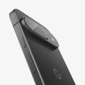 AGL08444 - Pixel 9 Pro Case Optik EZ Fit Lens Protector in Crystal Clear showing the back, partial side with lens protector installed