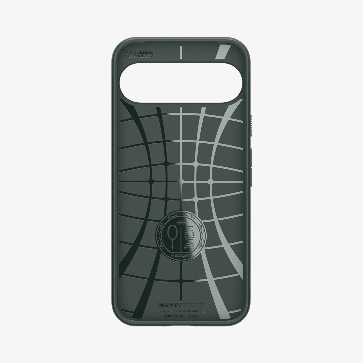 ACS07683 - Pixel 9 Pro Case Liquid Air in Abyss Green showing the inner case