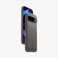 ACS07783 - Pixel 9 Pro Case Rugged Armor in Marble Gray showing the back, partial front and sides