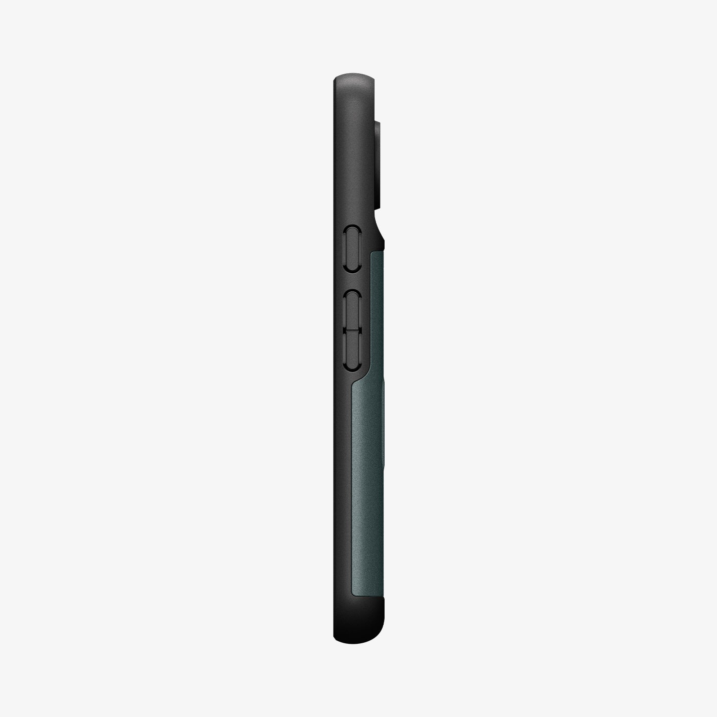 ACS07696 - Pixel 9 Pro Case Slim Armor CS in Abyss Green showing the side with volume buttons