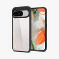 ACS07690 - Pixel 9 Pro Case Ultra Hybrid in Matte Black showing the back, partial side and front