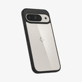 ACS07690 - Pixel 9 Pro Case Ultra Hybrid in Matte Black showing the back and partial side