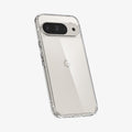 ACS07687 - Pixel 9 Pro Case Ultra Hybrid in Crystal Clear showing the back and partial side