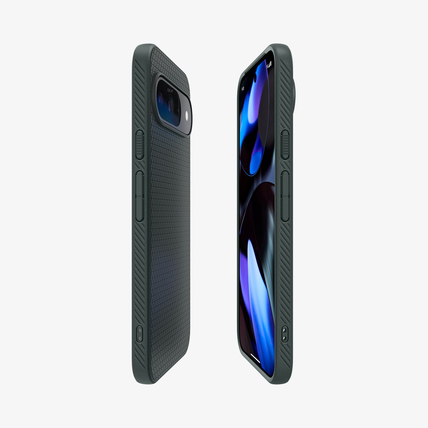 ACS07717 - Pixel 9 Pro XL Case Liquid Air in Abyss Green showing the back, partial front and sides