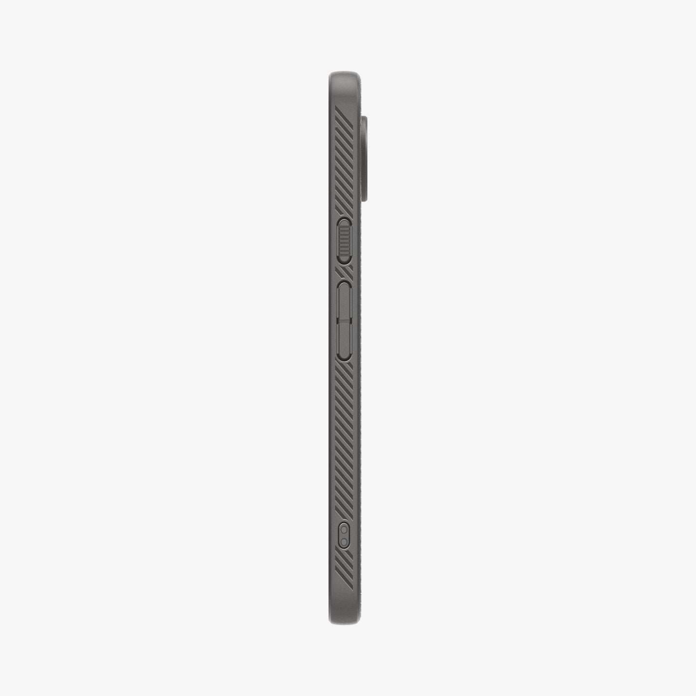 ACS07718 - Pixel 9 Pro XL Case Liquid Air in Marble Gray showing the side with volume buttons