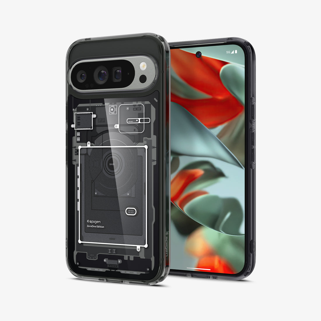 ACS07688 - Pixel 9 Pro Case Ultra Hybrid Zero One in Zero One showing the back