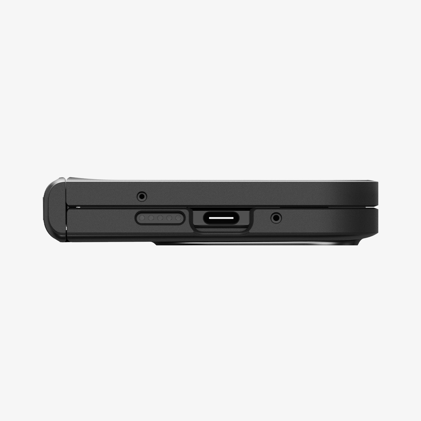 ACS07587 - Pixel Fold 2 Case Slim Armor Pro in Black showing the bottom, folded