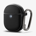 ACS07605 - Pixel Buds Pro 2 Series Case Classic Fit in black showing the front and side with carabiner