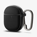 ACS07605 - Pixel Buds Pro 2 Series Case Classic Fit in black showing the front and side with carabiner