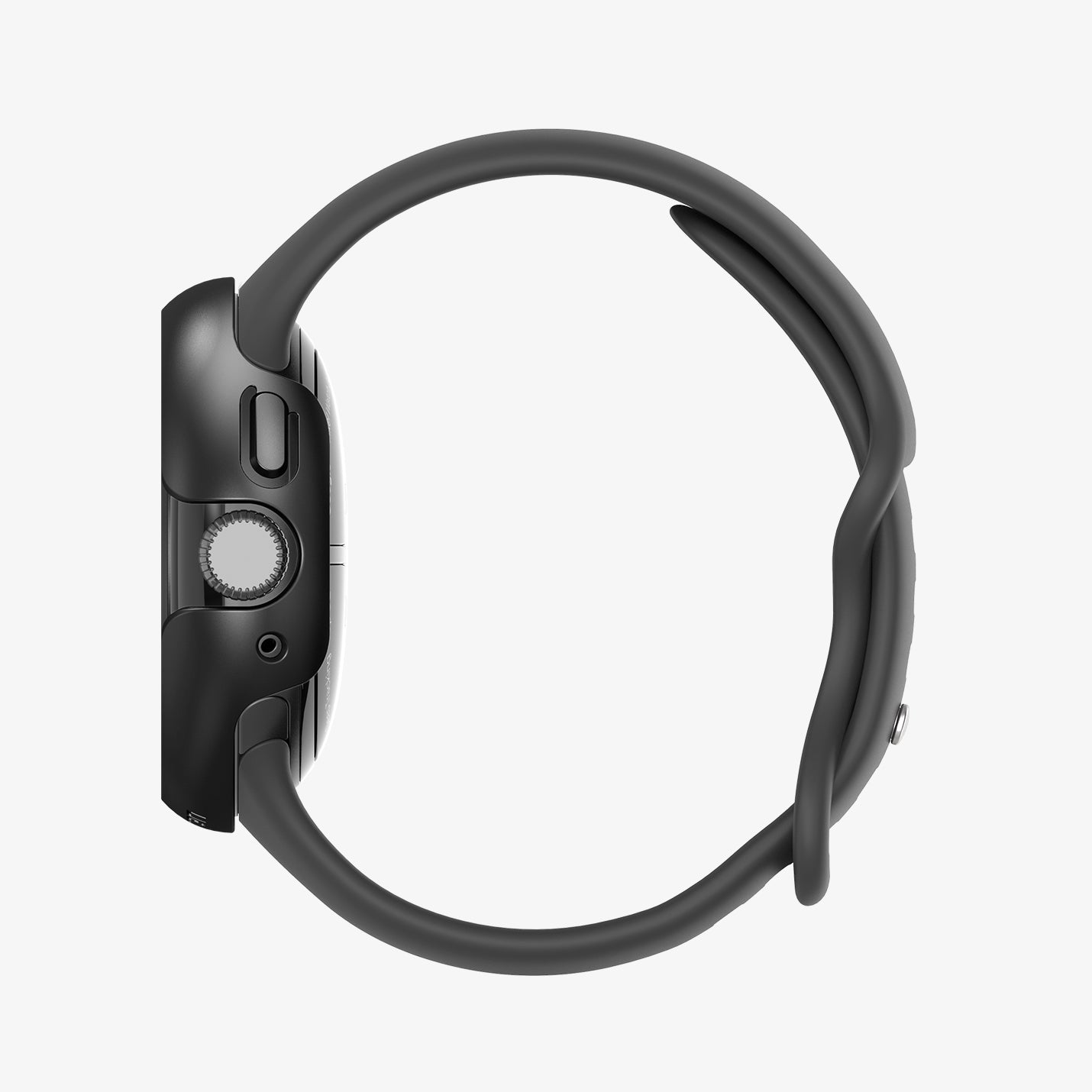 ACS07392 - Pixel Watch 3 (41mm) Case Thin Fit in Black showing the side facing left
