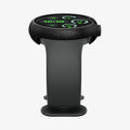 ACS07392 - Pixel Watch 3 (41mm) Case Thin Fit in Black showing the partial front and side 