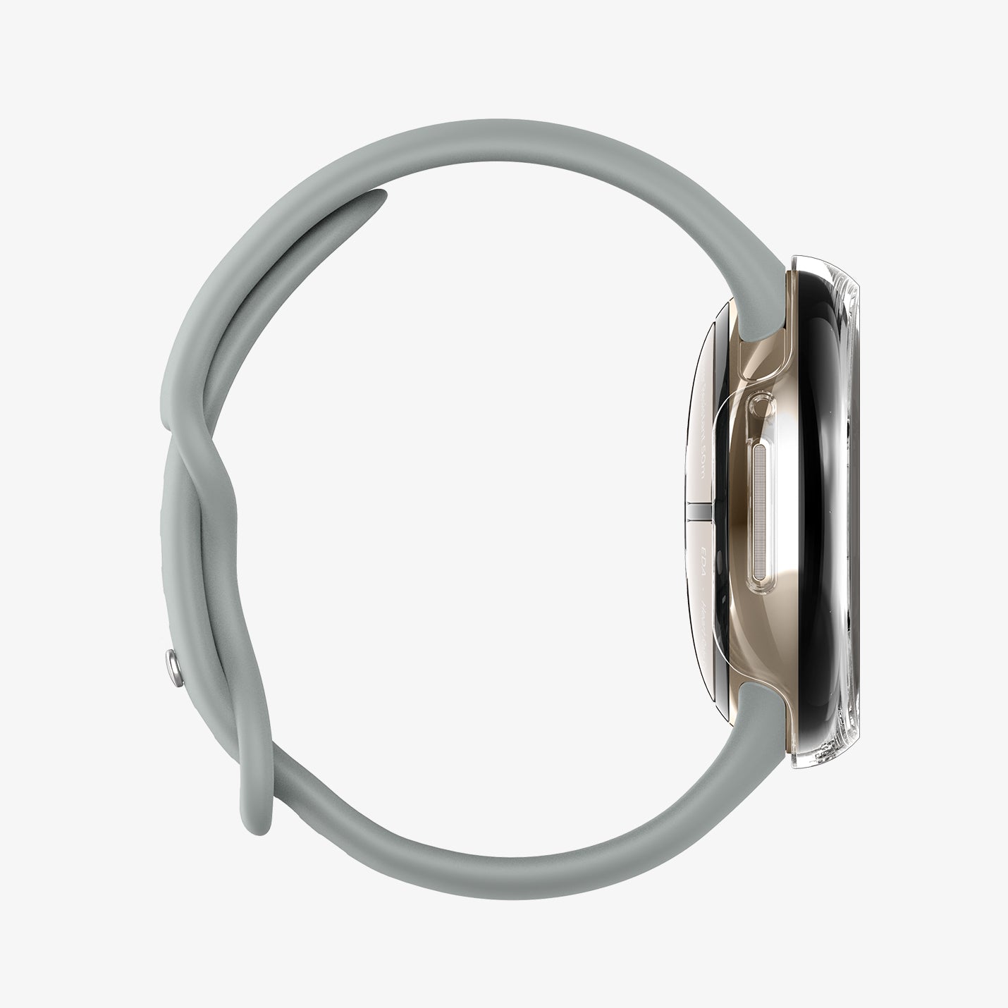 ACS07391 - Pixel Watch 2 Case Thin Fit in Crystal Clear showing the side facing right