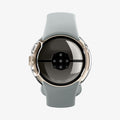 ACS07391 - Pixel Watch 2 Case Thin Fit in Crystal Clear showing the back of the watch face and inner sides of the band