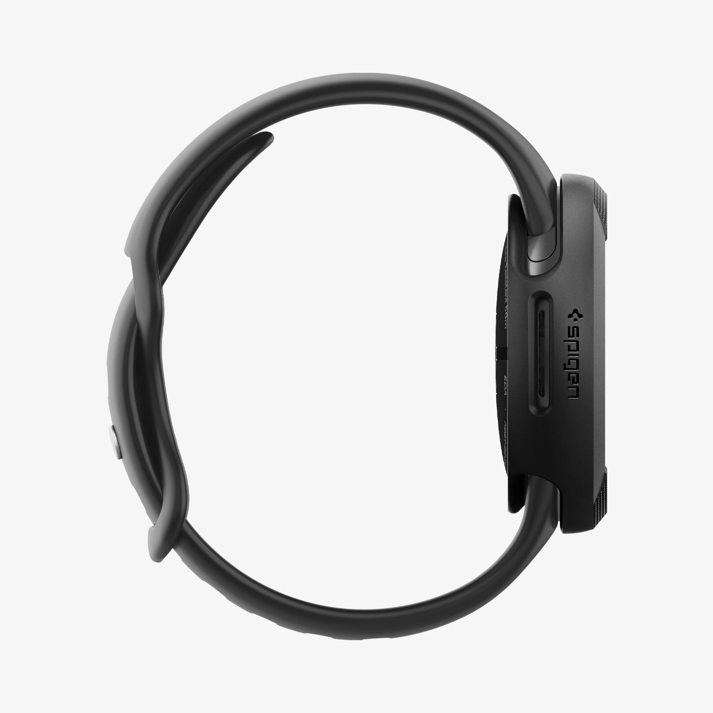 ACS07598 - Pixel Watch 3 (45mm) Case Liquid Air in Matte Black showing the side