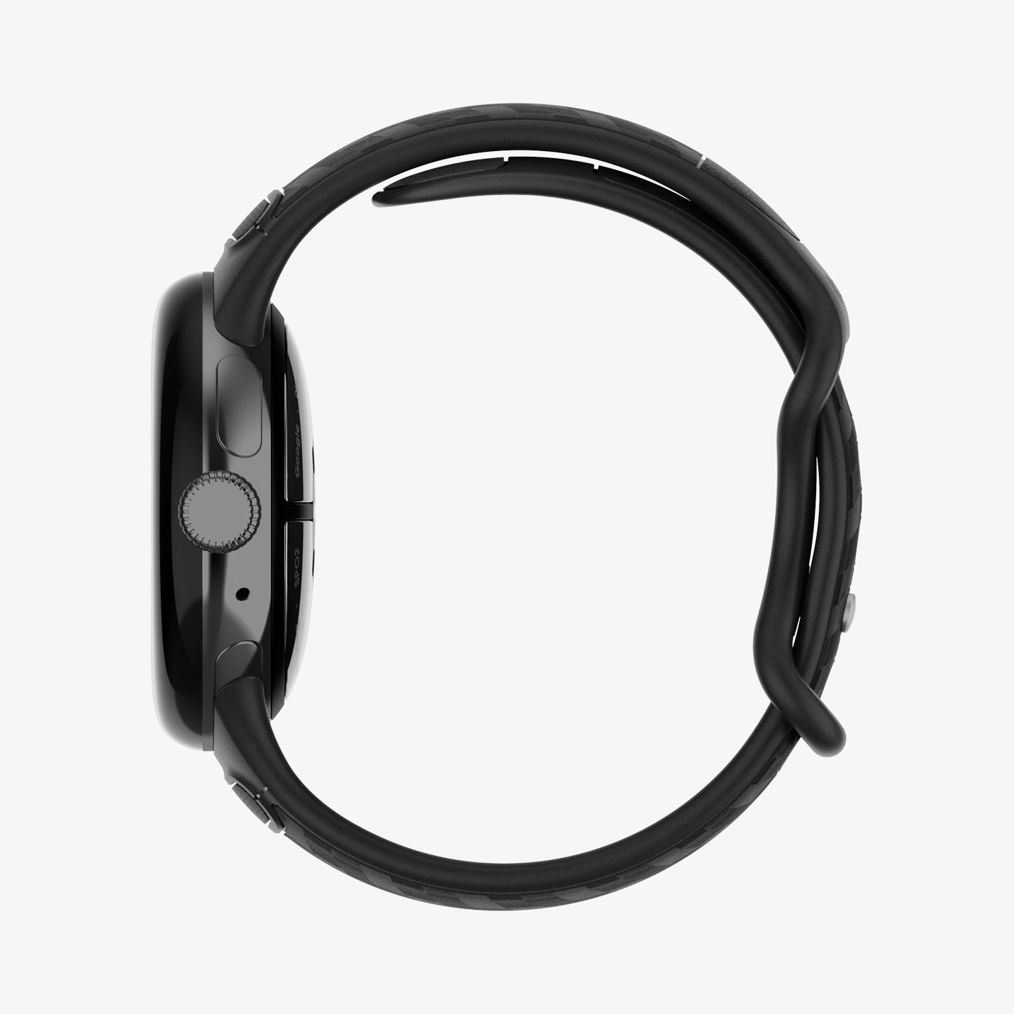 AMP10192 - Pixel Watch 5 (45mm) Parallax Matte Black showing the side