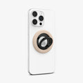 AMP09031 - MagSafe Phone Holder Nano Pop (MagFit) in Coconut Beige showing the front of the phone holder attached to the back of the device