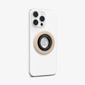 AMP09031 - MagSafe Phone Holder Nano Pop (MagFit) in Coconut Beige showing the front and side of the phone ring attached to the back of the device