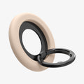 AMP09031 - MagSafe Phone Holder Nano Pop (MagFit) in Coconut Beige showing the front, partial sides with the ring pulled up