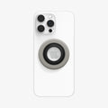 AMP09032 - MagSafe Phone Holder Nano Pop (MagFit) in Truffle Gray showing the front of the phone ring attached to the back of the device