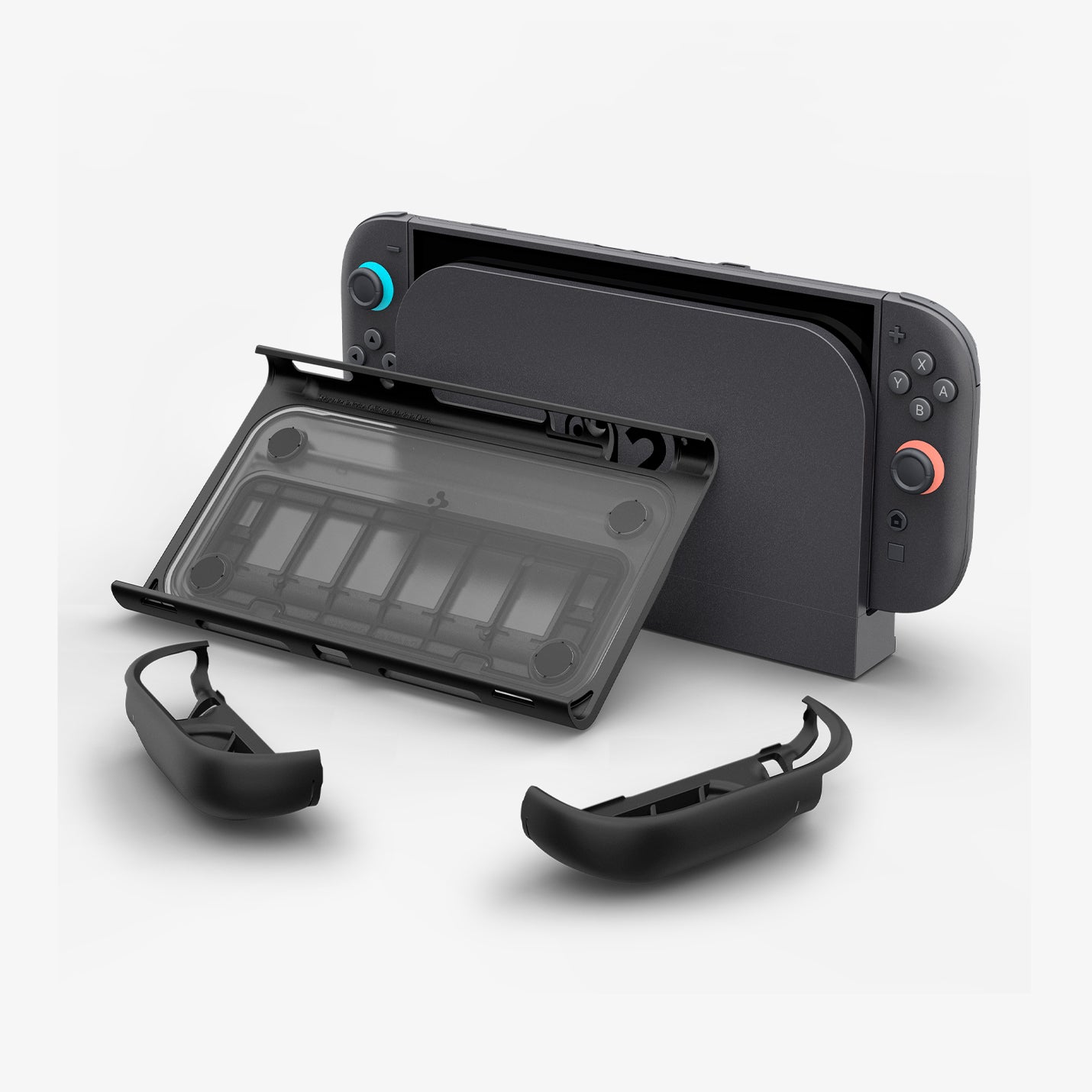 ACS09288 - Nintendo Switch 2 Snap Switch showing the back and side, front of the device and joy con