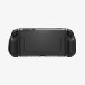 ACS10167 - Nintendo Switch 2 Ultra Hybrid case rear view showing transparent back panel with Spigen logo and ergonomic grip handles on both sides