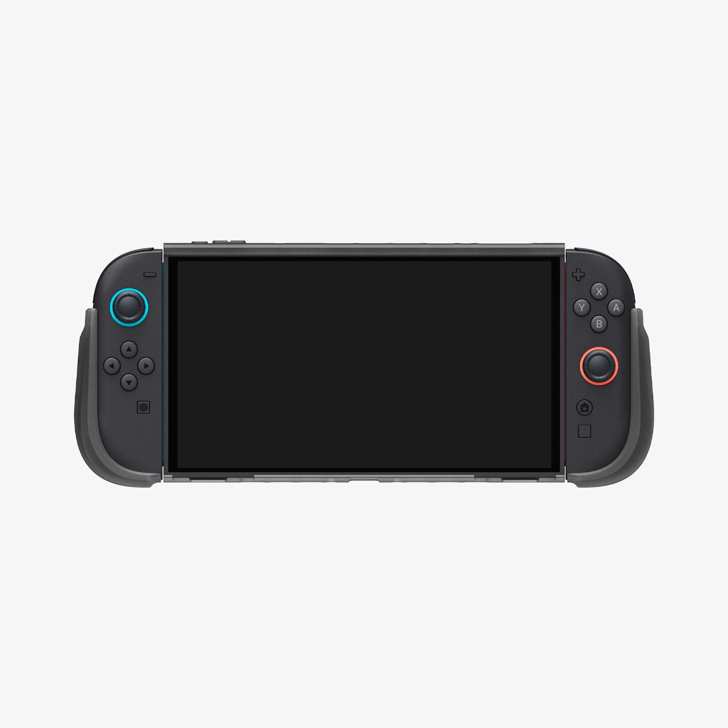 ACS10167 - Nintendo Switch 2 Ultra Hybrid case front view showing full screen access with attached Joy-Con controllers and contoured grip edges