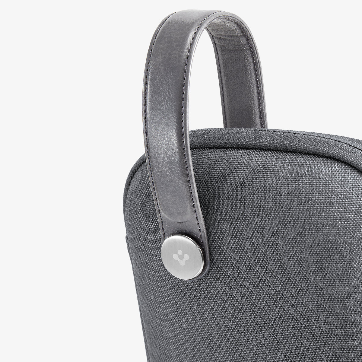 AGP09077 - Nintendo Switch 2 Klasden Pouch in Charcoal Gray showing the partial top with strap attached