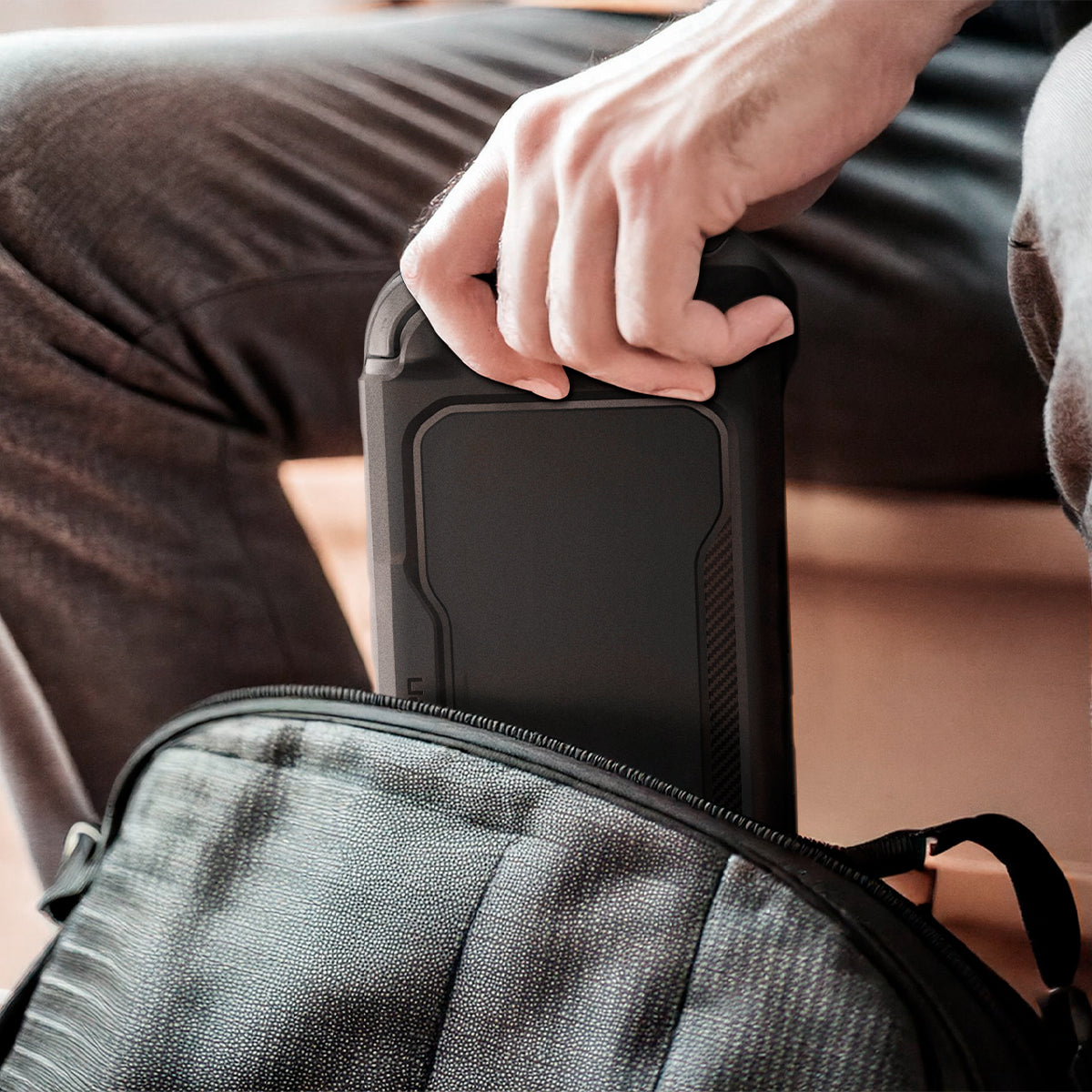 ACS09075 - Nintendo Switch 2 Rugged Armor in Matte Black showing the perfect on-the-go protection and style