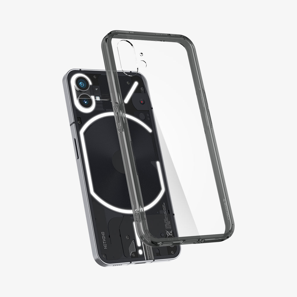ACS05422 - Nothing Phone 1 Case Ultra Hybrid showing the case hovering away from the device