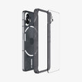 ACS06542 - Nothing Phone 2 Case Ultra Hybrid showing the multiple layers of case hovering behind the device