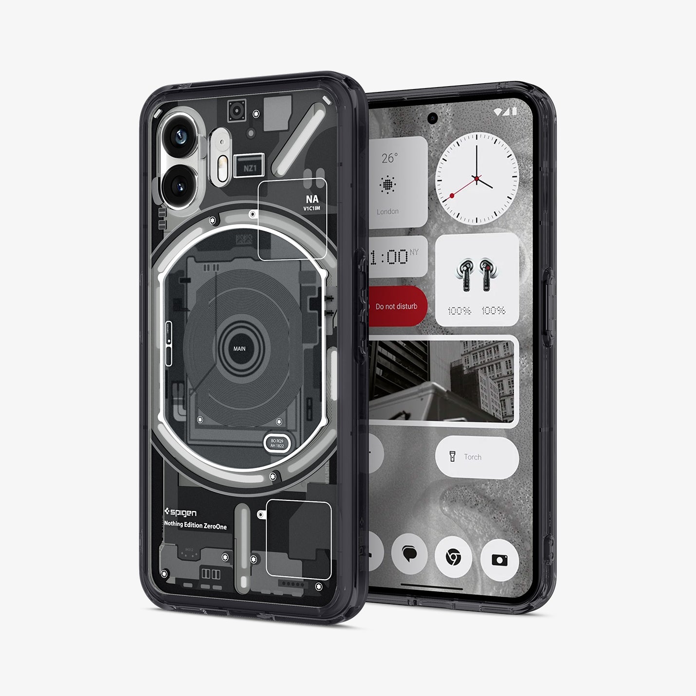 ACS06996 - Nothing Phone Series Case Ultra Hybrid Zero One showing the ...