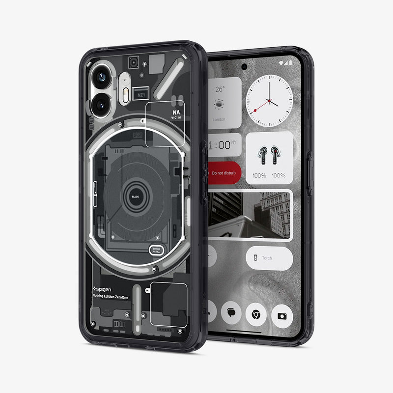 Spigen Ultra Hybrid Zero One Case Compatible with Nothing Phone 2 Crystal Clear