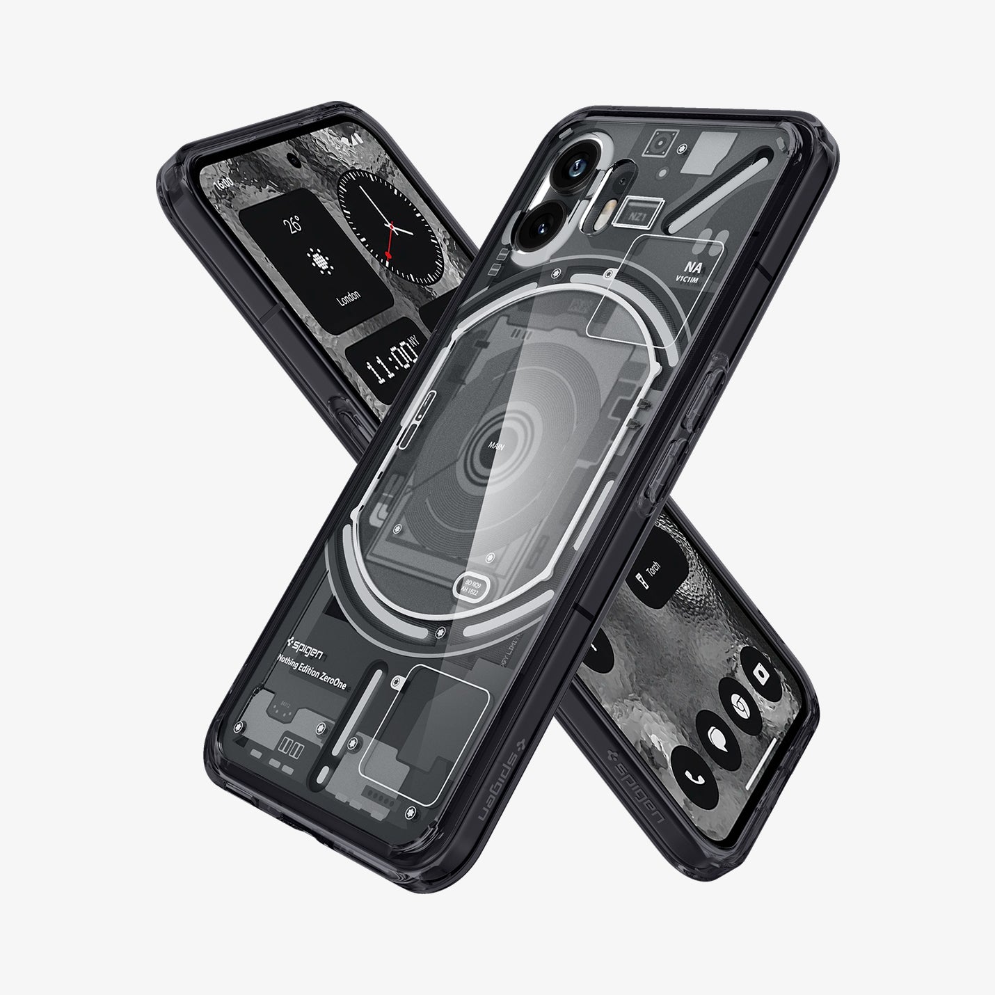 ACS06996 - Nothing Phone Series Case Ultra Hybrid Zero One showing the ...