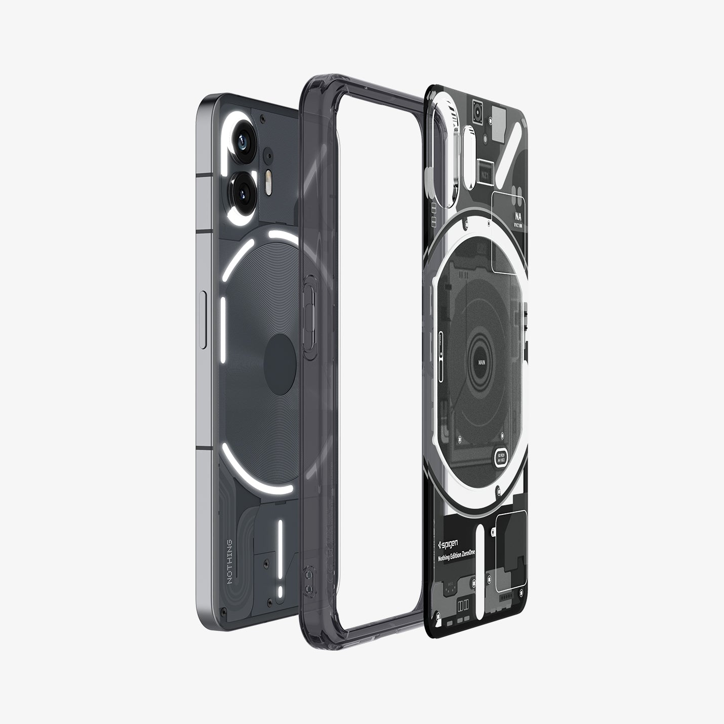 ACS06996 - Nothing Phone Series Case Ultra Hybrid Zero One showing the ...
