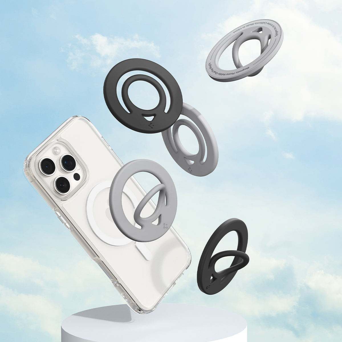 AMP08887 - O-Mag | Dual Pop (Mag Fit) OM105 in Gray showing product detail