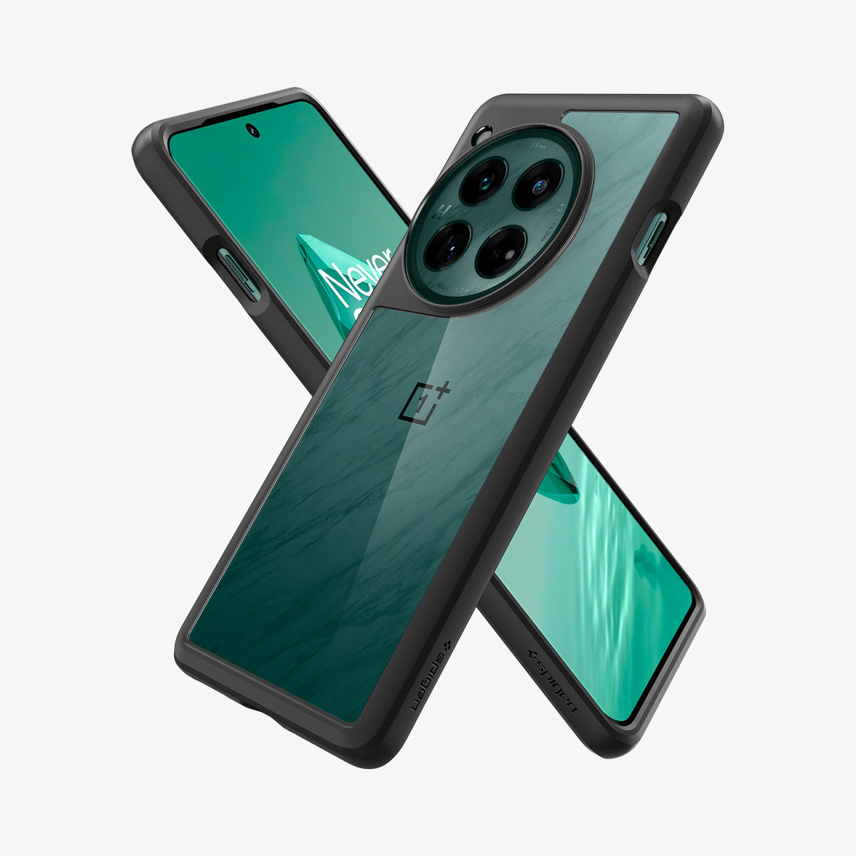 ACS07378 - OnePlus 12 Case Ultra Hybrid in Matte Black showing the back ...