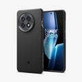 ACS09369 - OnePlus 13R Case Sand Blast in Matte Black showing the back, partial front and sides