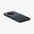 ACS07377 - OnePlus 12 Case Tough Armor in Matte Black showing the back, partial side and bottom on a flat surface