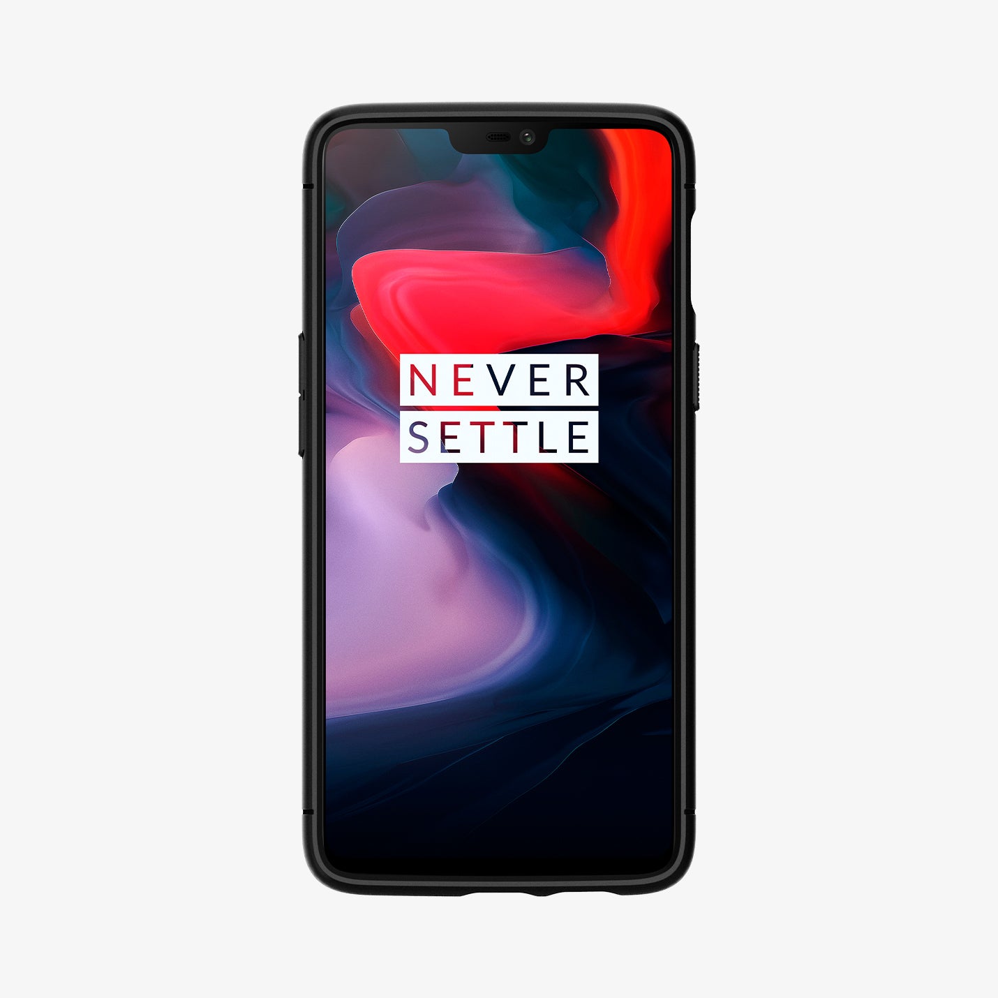 K06CS23358 - OnePlus 6 Rugged Armor Case in Black showing the front