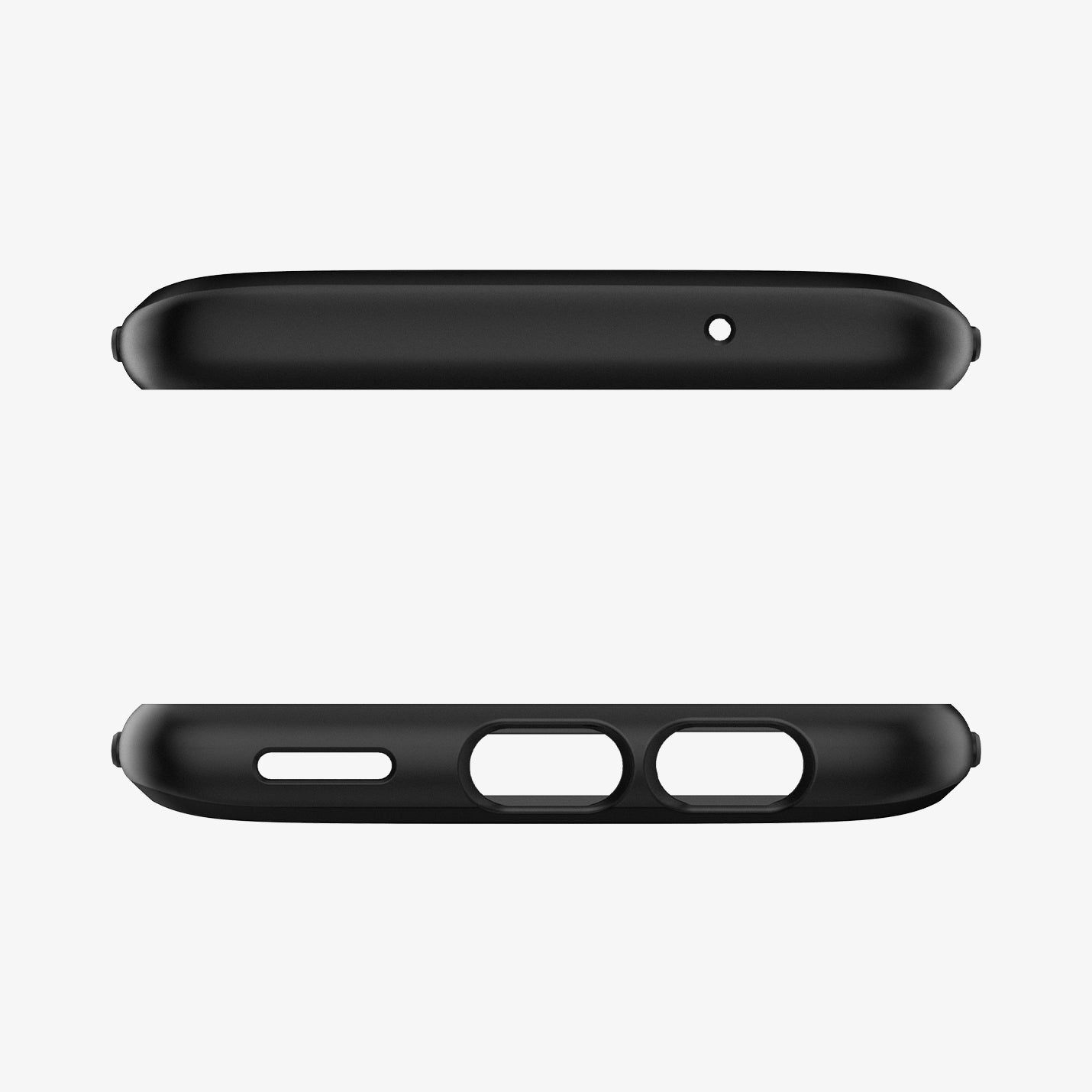 K06CS23358 - OnePlus 6 Rugged Armor Case in Black showing the top and bottom