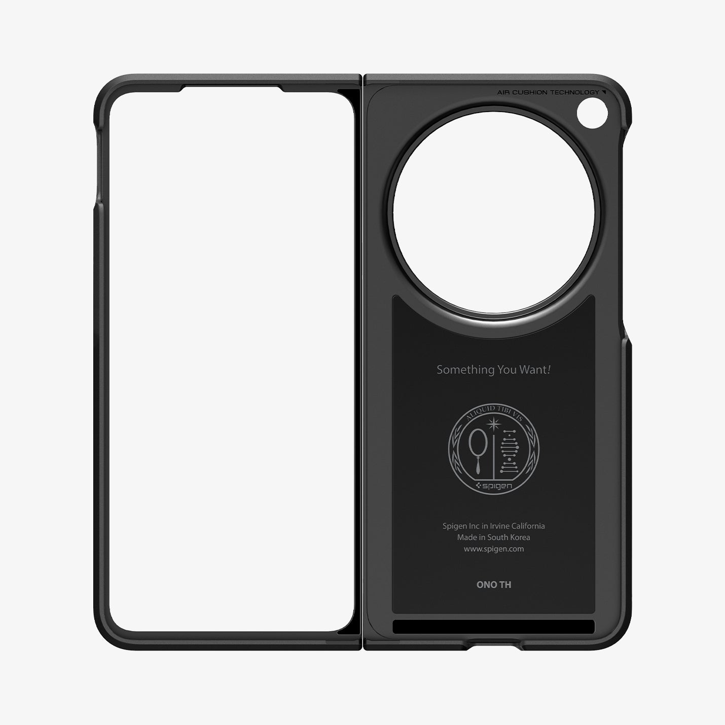 ACS07373 - OnePlus Open Series Case Thin Fit in black showing the inside of case