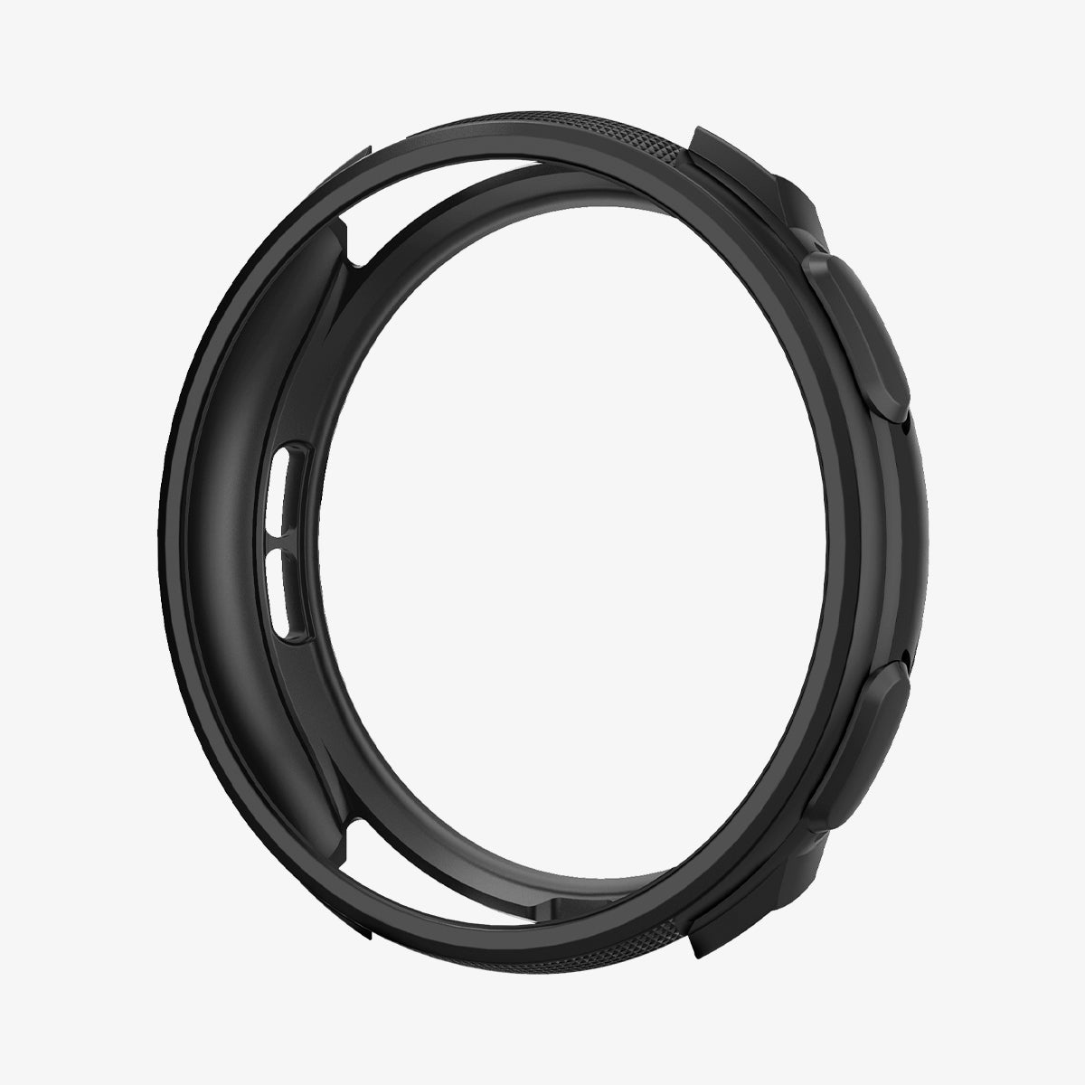 ACS03009 - OnePlus Watch Series Case Liquid Air in matte black showing the front and partial inside of case