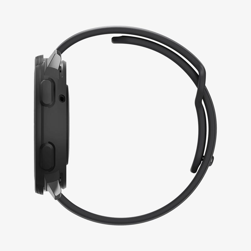 ACS03009 - OnePlus Watch Series Case Liquid Air in matte black showing the side