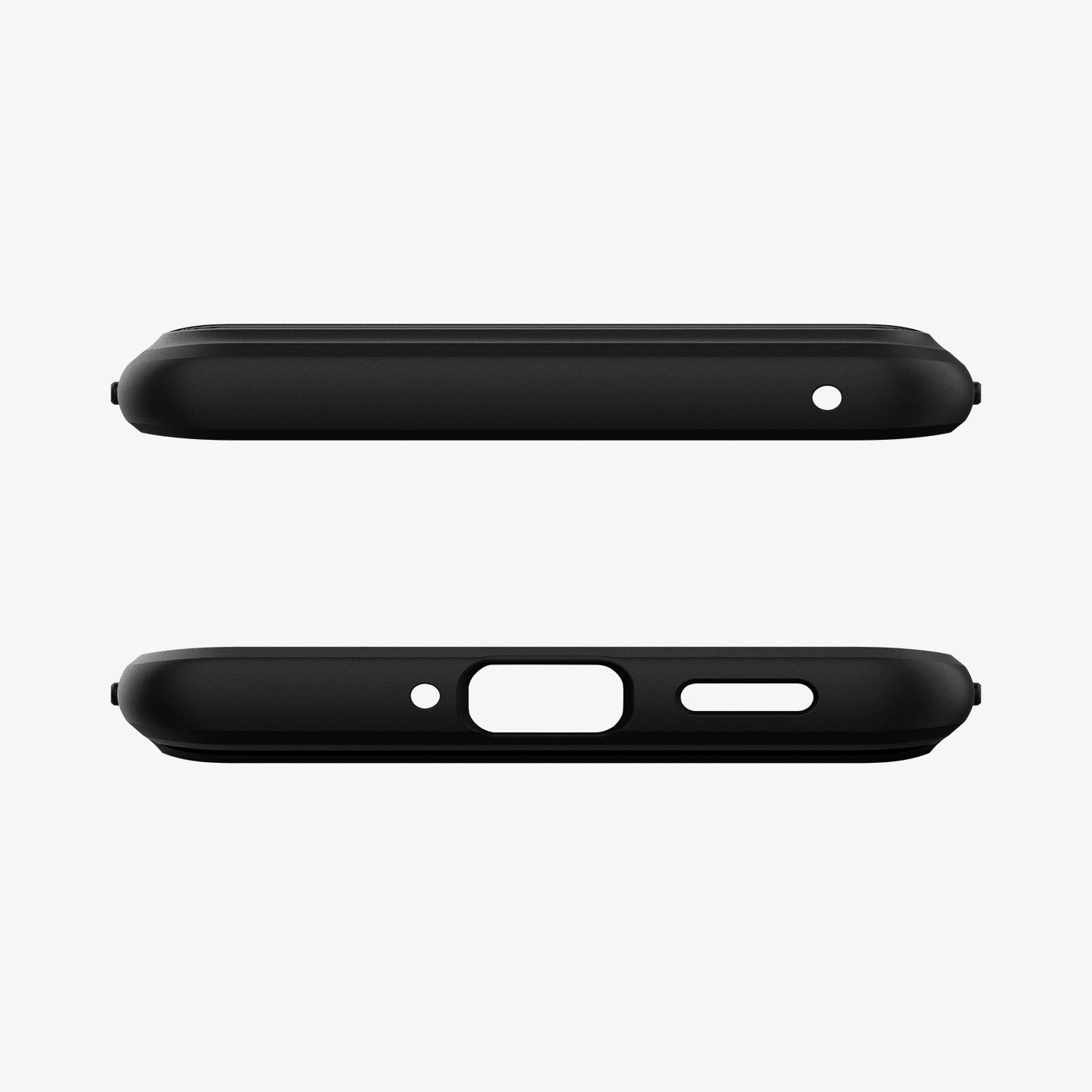 ACS03366 - OPPO Find X3 Pro Case Rugged Armor in black showing the top and bottom